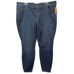 Duluth Trading NWT Women's Blue Denim High Rise Skinny Jeans Plus Size 20W